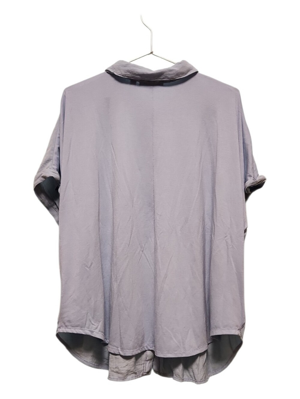 Notations Women's Pale Blue Short-Sleeve Button Shirt 2X - Picture 2 of 7